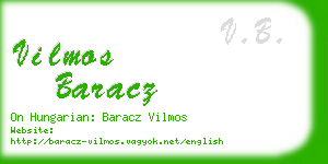 vilmos baracz business card